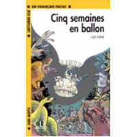 Книга Lectures en francais facile 1 Cing Semaines en ballon Livre+CD