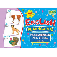 Карточки английских слов English: flashcards. Farm animals, birds and pets / Животные фермы