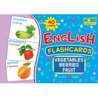 Карточки английских слов English: flashcards. Vegetables, berrieds, fruit / Фрукты, овощи, ягоды
