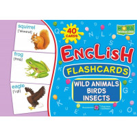 Карточки английских слов English: flashcards. Wild animals, birds, insects / Дикие животные