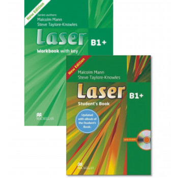 Комплект підручник та робочий зошит Laser 3rd Edition B1+ Student's Book with eBook Pack та Workbook with key and audio CD