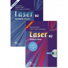  Комплект підручник та робочий зошит Laser 3rd Edition B2 Student's Book with eBook Pack та Workbook with key and audio CD