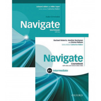 Комплект підручник та робочий зошит Navigate Intermediate B1+ Coursebook with DVD and Workbook with Key