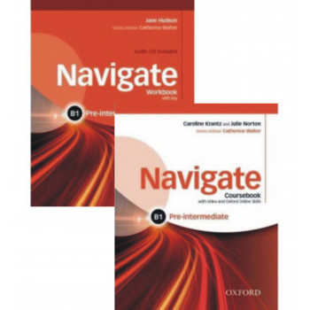 Комплект підручник та робочий зошит Navigate Pre-Intermediate B1 Coursebook with DVD and Workbook with Key