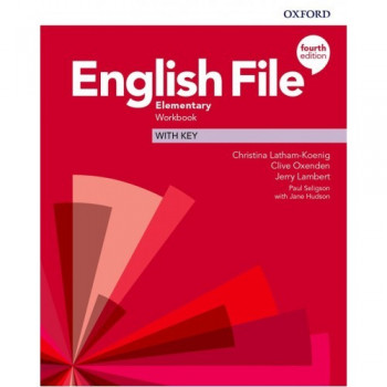 Рабочая тетрадь English File 4th Edition Elementary Workbook with key